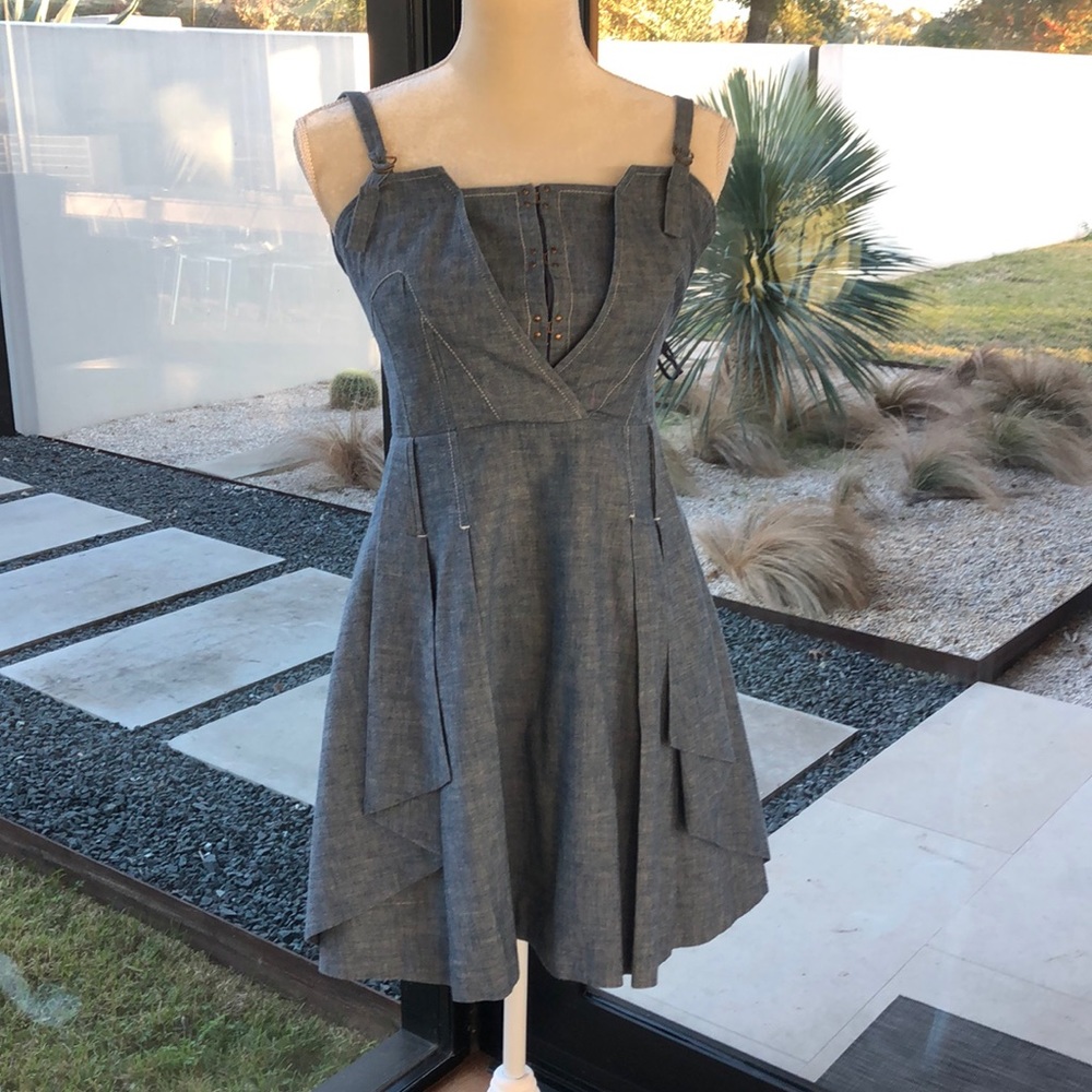 Leifsdottir denim fit & flare dress, 4.